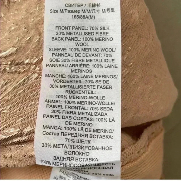 Tory Burch Peach Floral Clouque Front Sweater Dress Sz Small - Picture 5 of 11